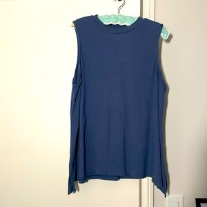 Hannah women’s sleeveless blue jersey, size XL
